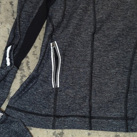 Lululemon Run: Dash Half Zip Reflective Pullover Heathered Coal - Picture 8 of 10